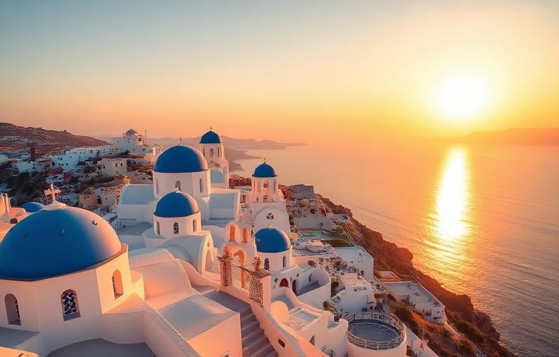 Santorini Beyond the Sunset Photo